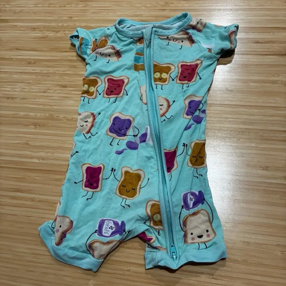 Little Sleepies Shorty Zippy PB&J - Picture 1 of 2